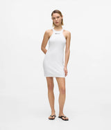Karl Lagerfeld Ribbed Racer Dress White