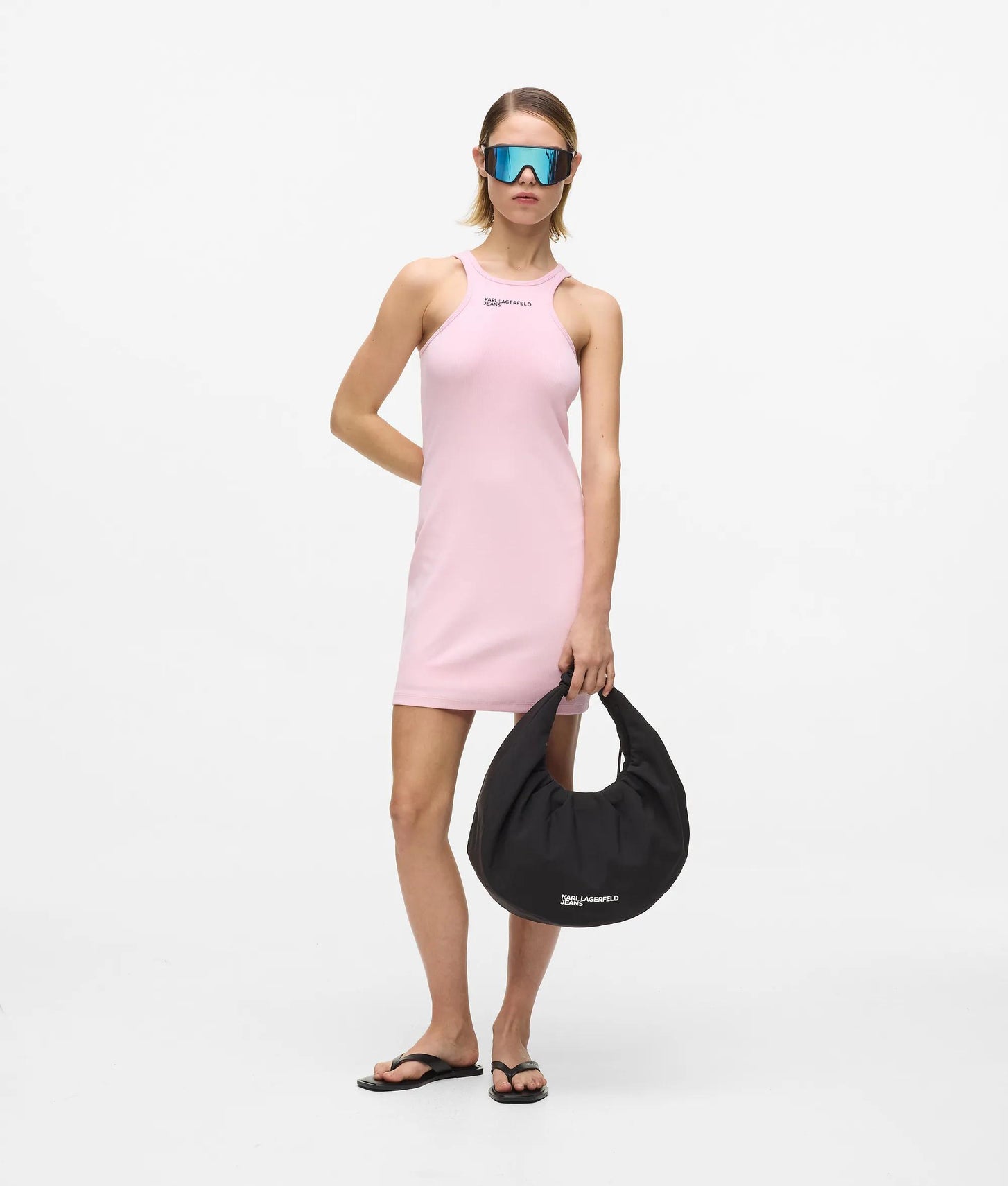 Karl Lagerfeld Ribbed Racer Dress Fairytale