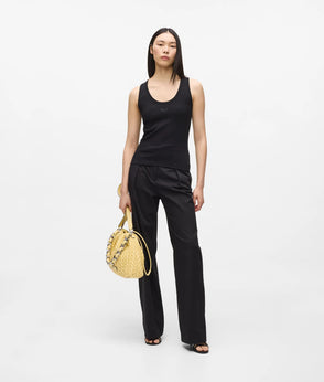 Karl Lagerfeld Satin Pleated Skirt Sunlight