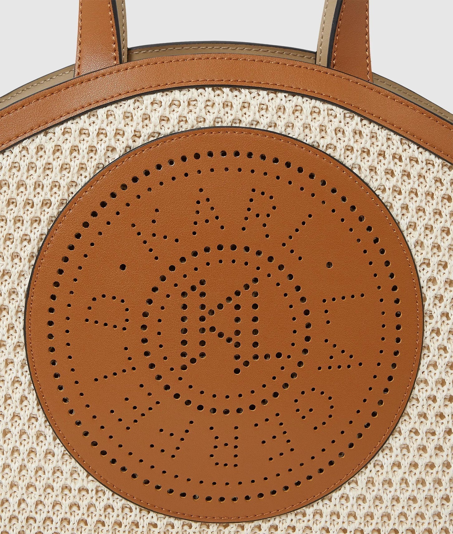 KarlLagerfeld Kcircle Small Mesh Tote Bag Natural-Tan