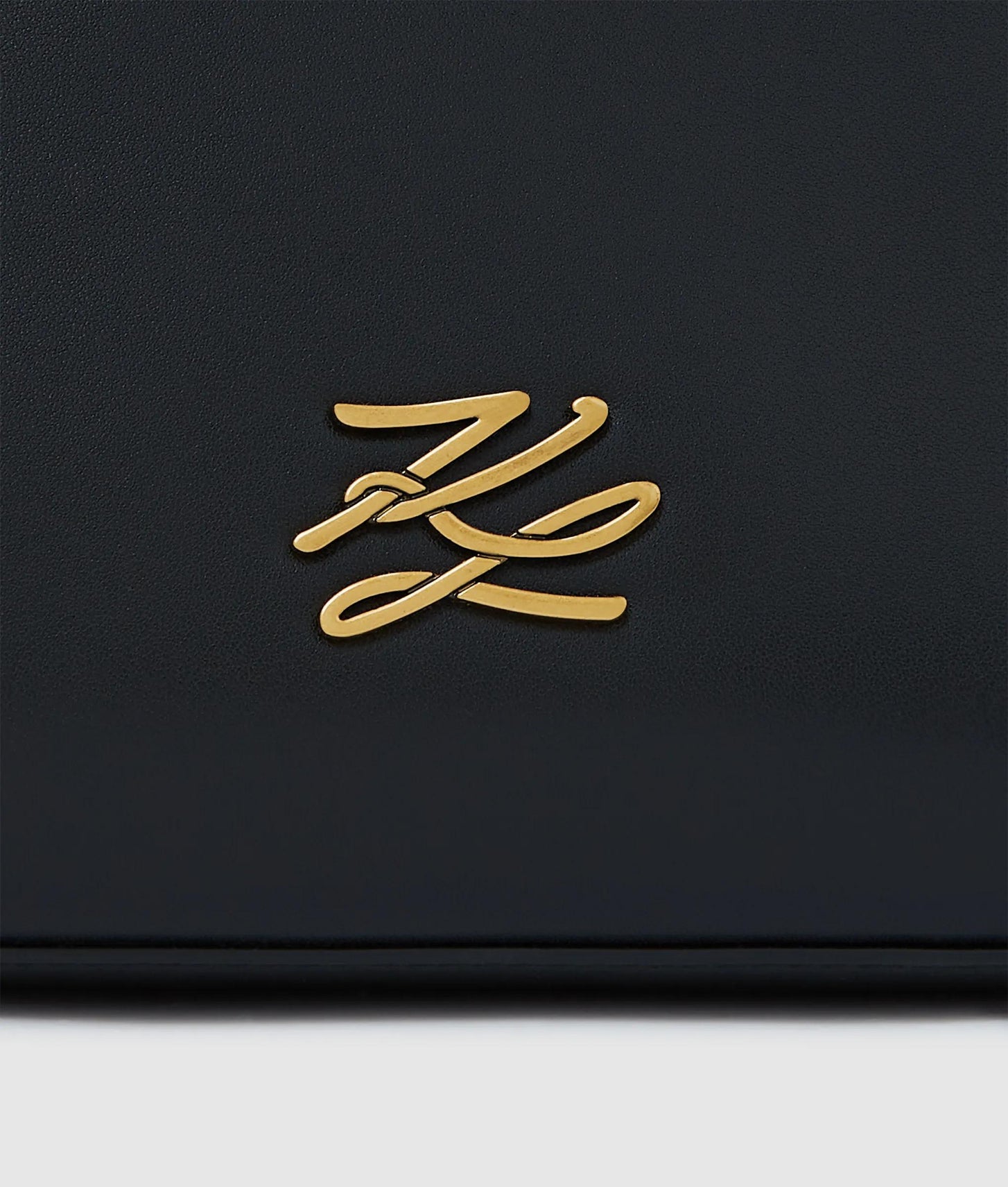 KarlLagerfeld Kautograph Medium Bowling Bag Black/Gold