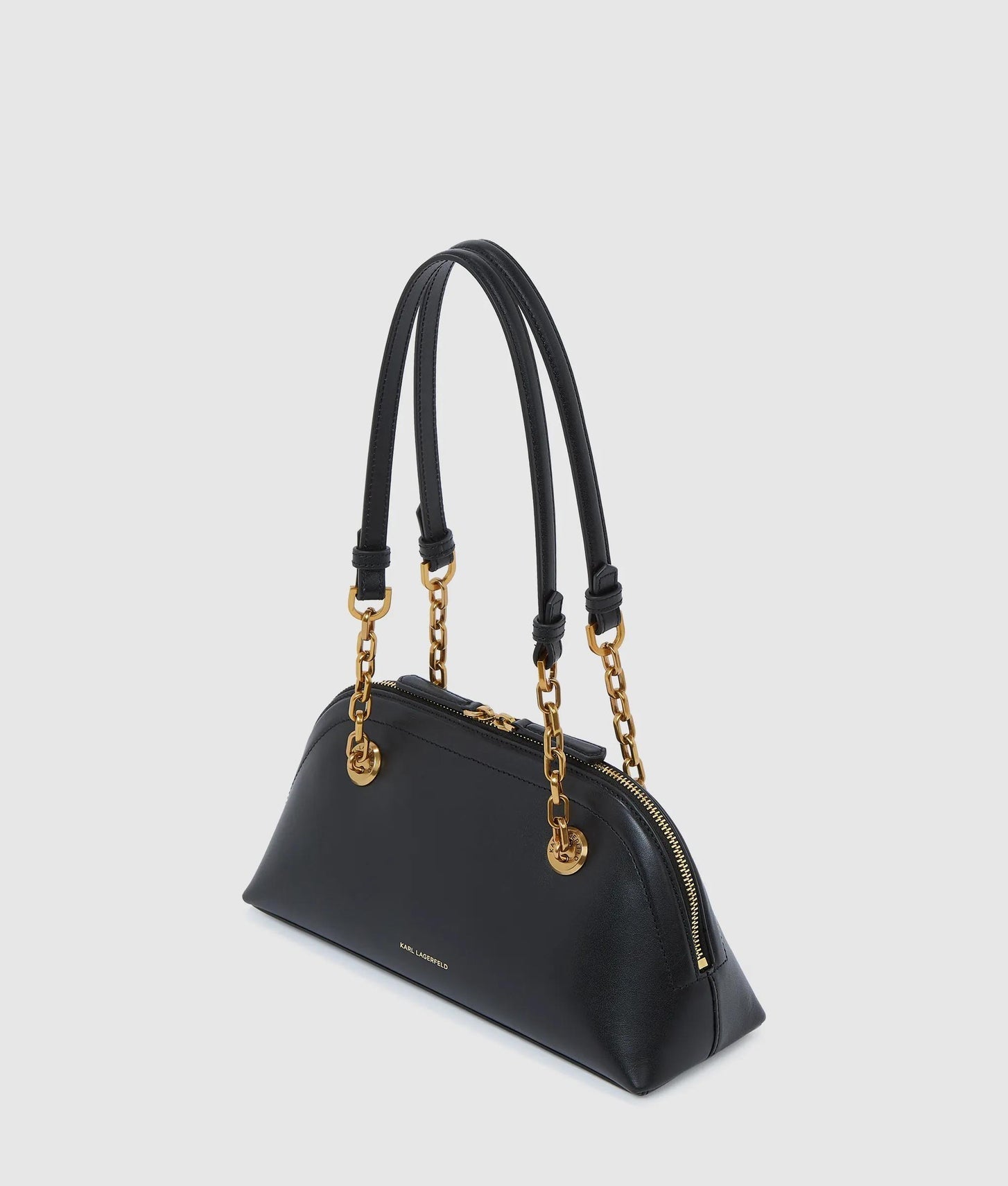 KarlLagerfeld Kautograph Small Bowling Bag Black/Gold