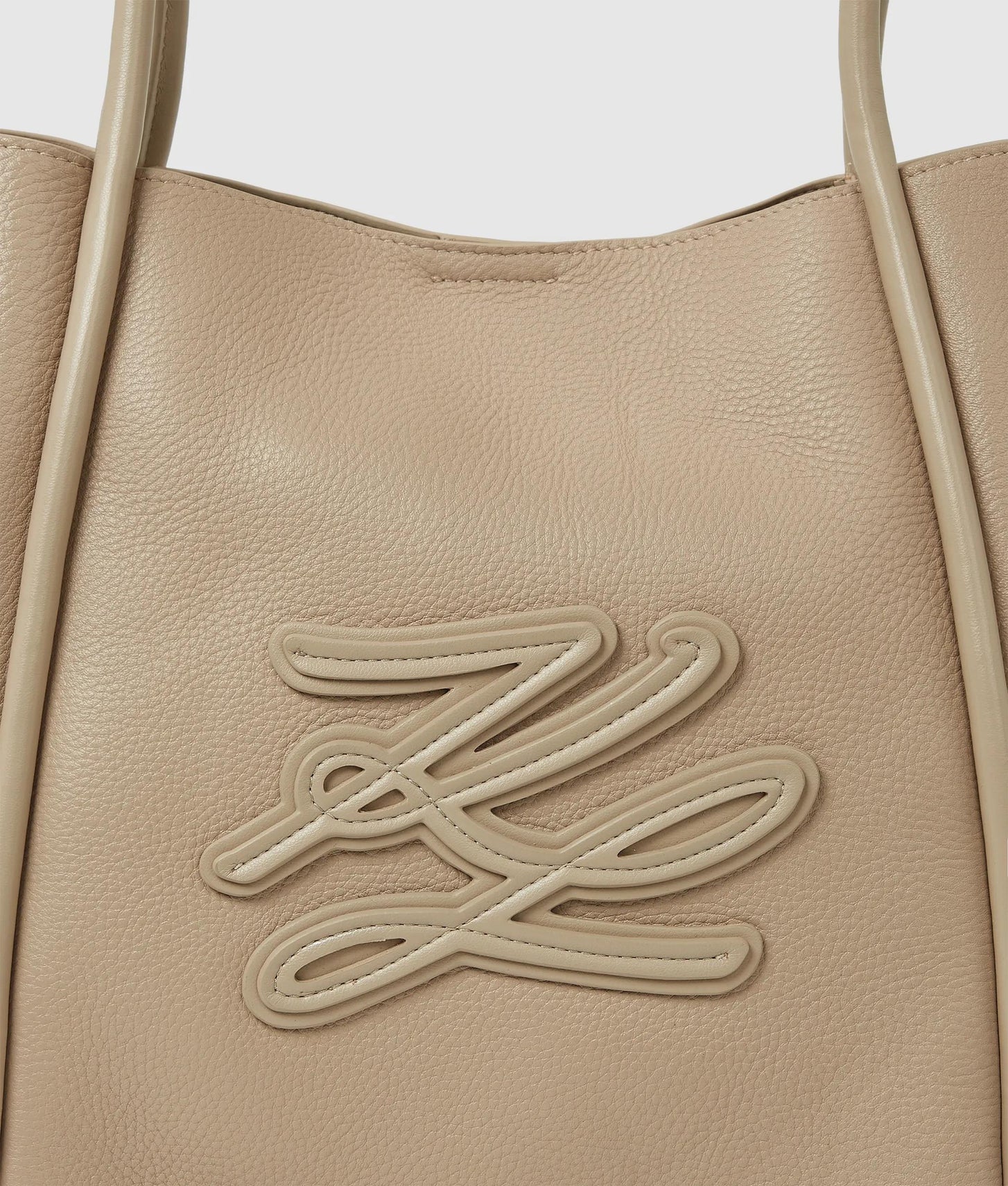 KarlLagerfeld Kautograph Patch Medium Tote Bag Safari
