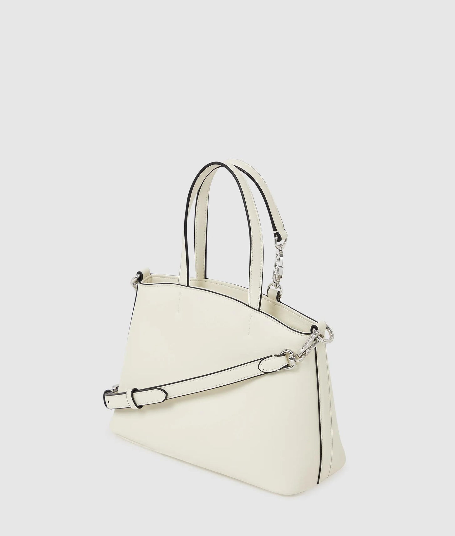 KarlLagerfeld Ikon Smooth Small Tote Bag Off White
