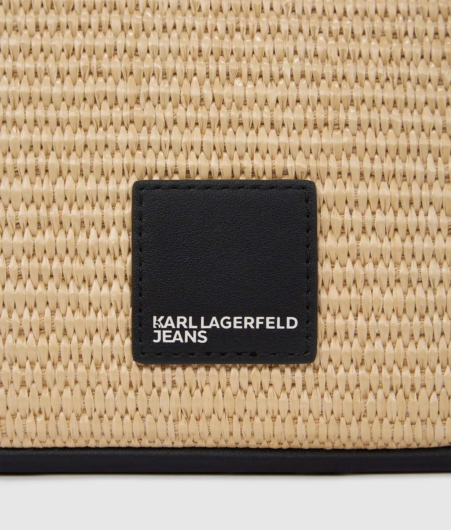 KarlLagerfeld Woven Mini Hobo Bag Natural
