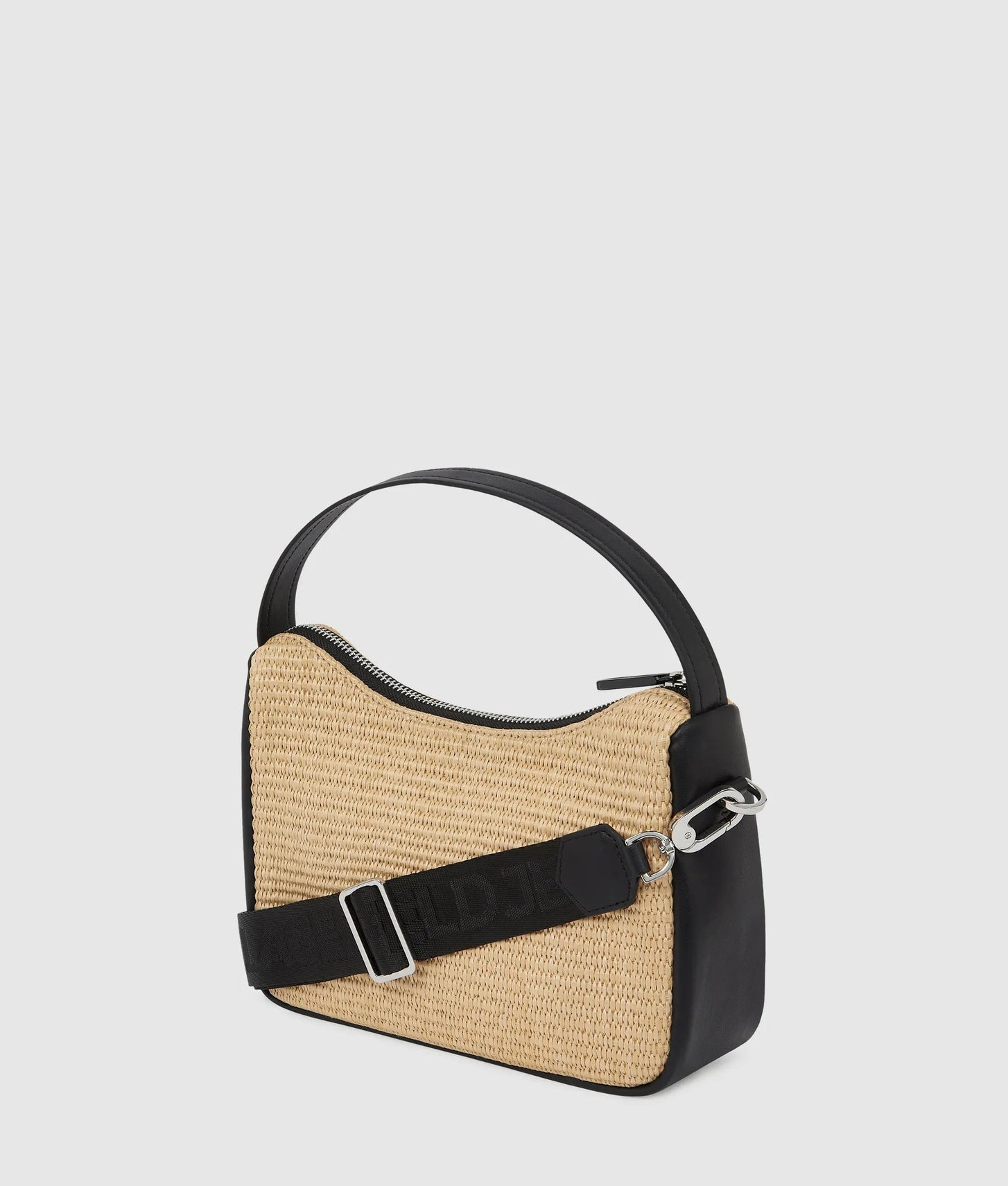 KarlLagerfeld Woven Mini Hobo Bag Natural