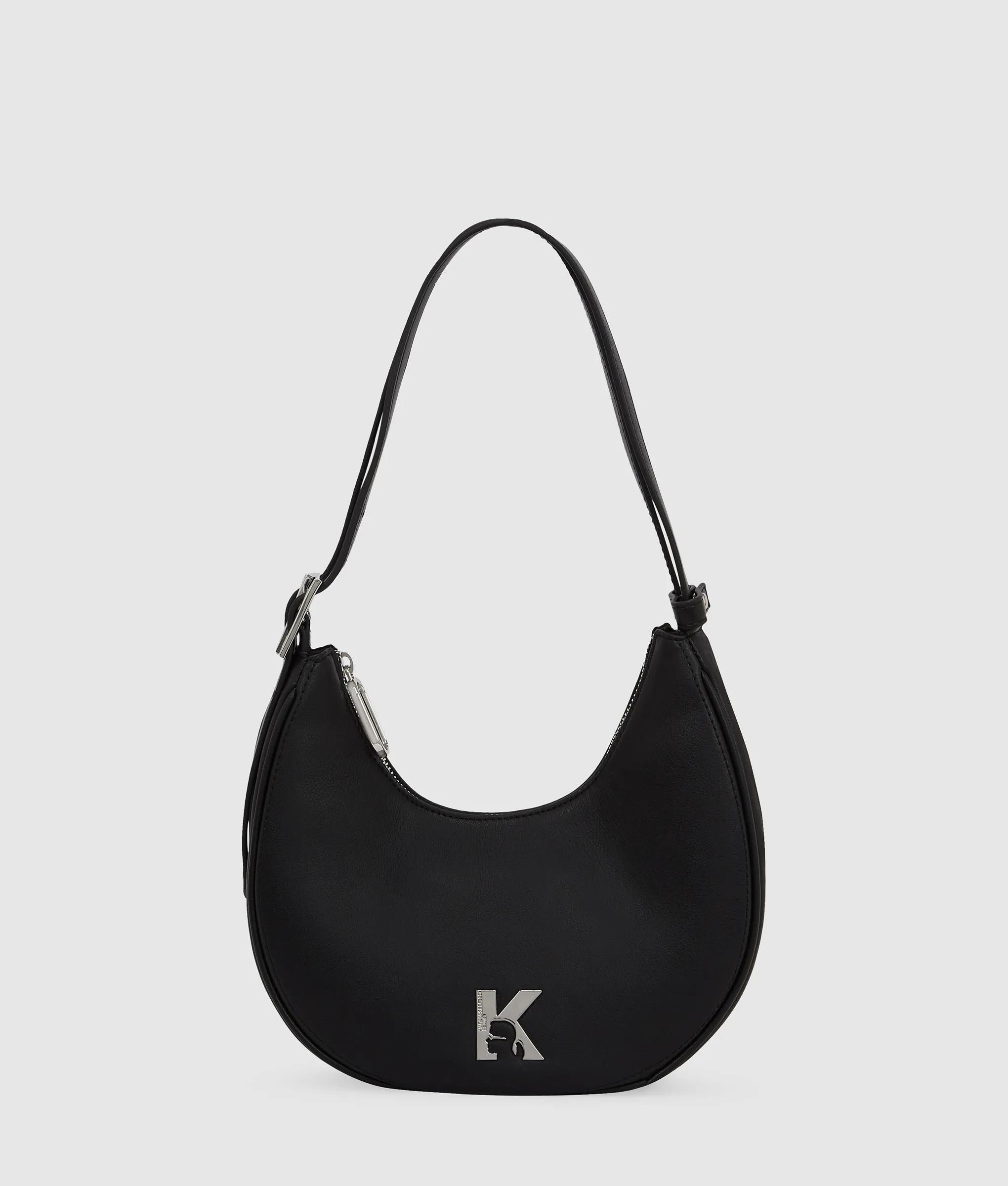 KarlLagerfeld Twin Strap Moon Bag Black
