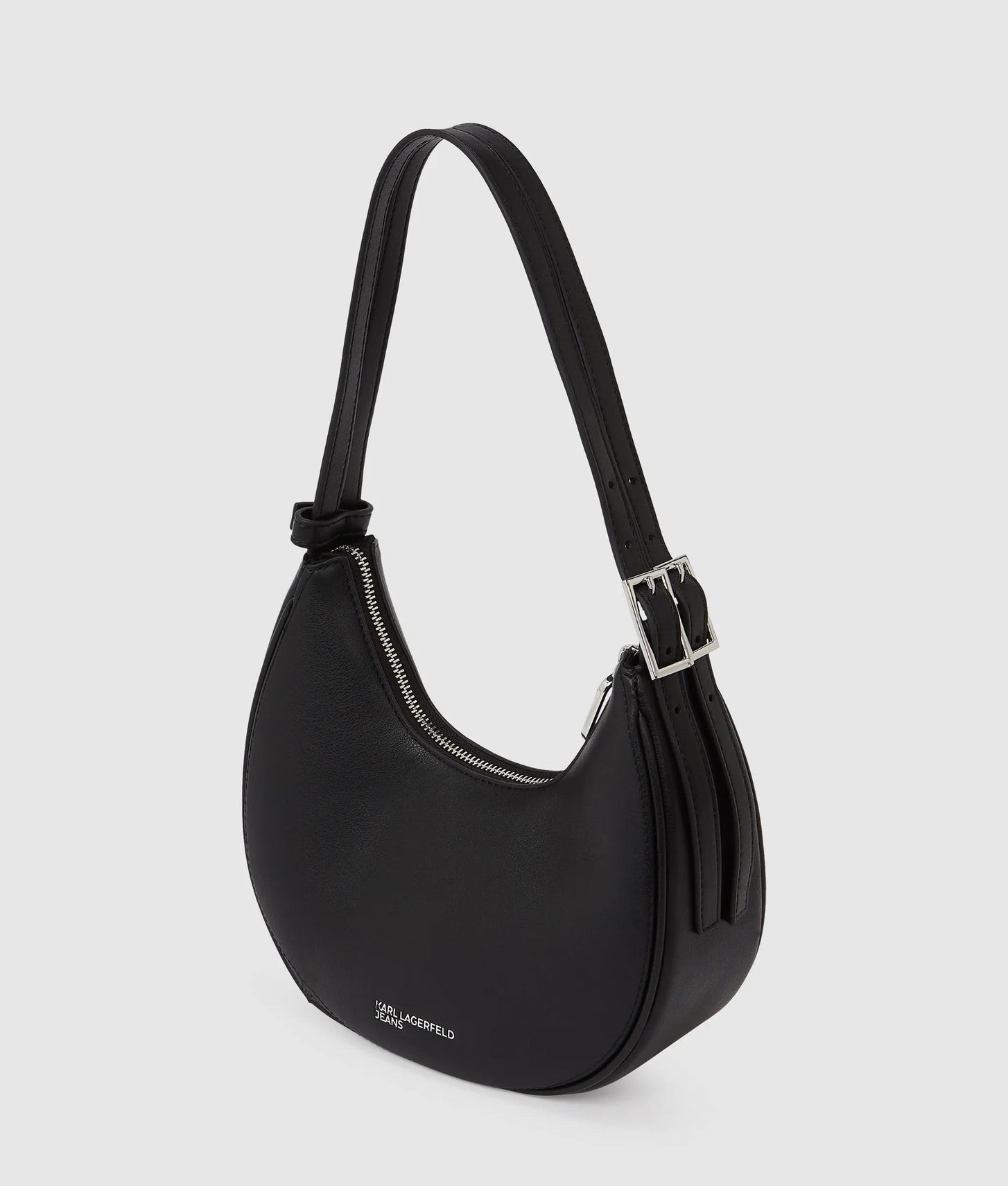 KarlLagerfeld Twin Strap Moon Bag Black