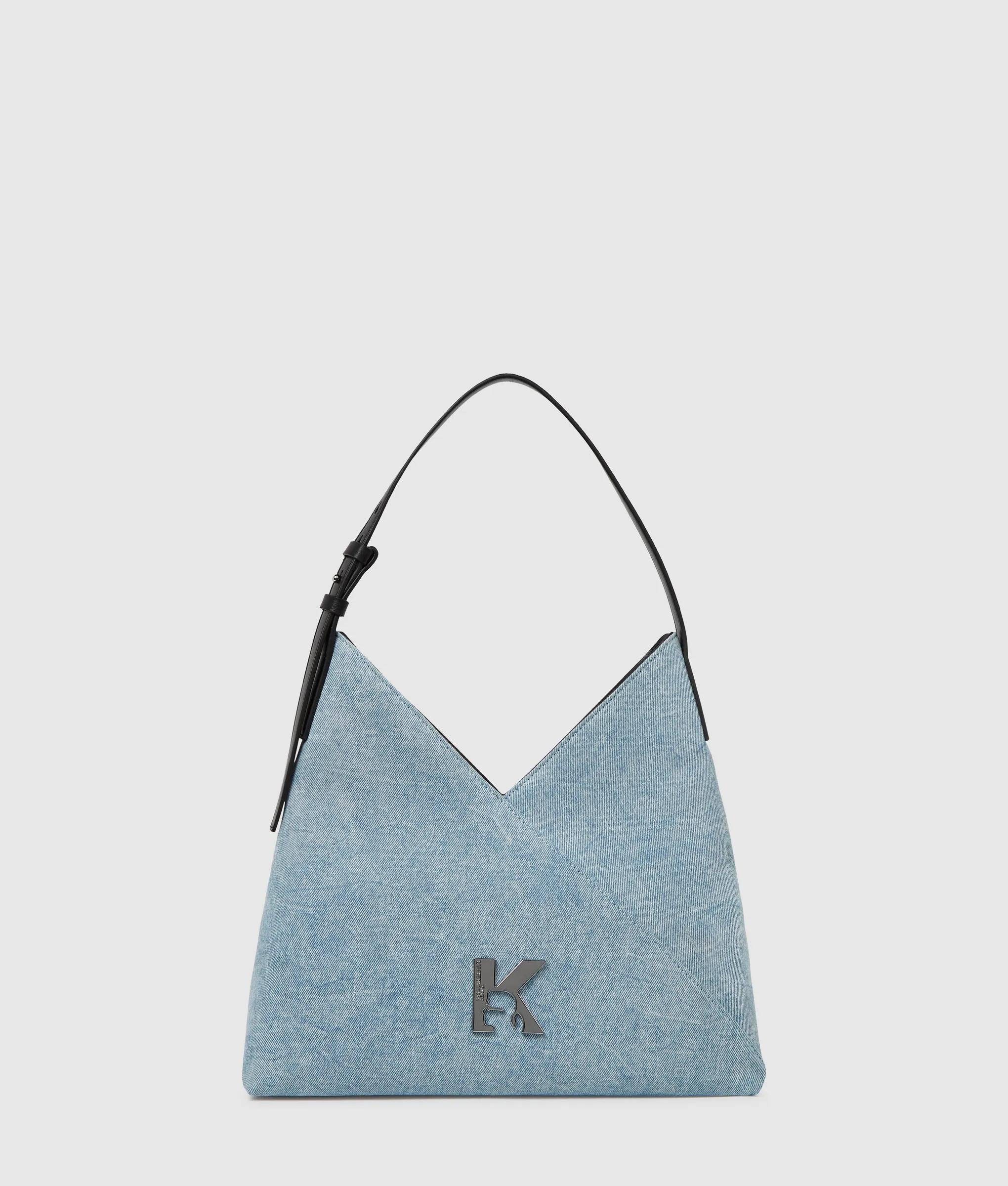 KarlLagerfeld Geo Small Denim Tote Bag Acid Light Blue