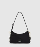 KarlLagerfeld Nylon Lace-Up Shoulder Bag Black