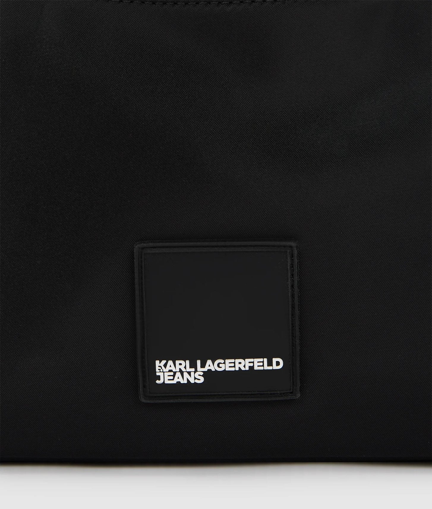 KarlLagerfeld Nylon Lace-Up Shoulder Bag Black
