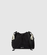 KarlLagerfeld Nylon Lace-Up Bucket Bag Black