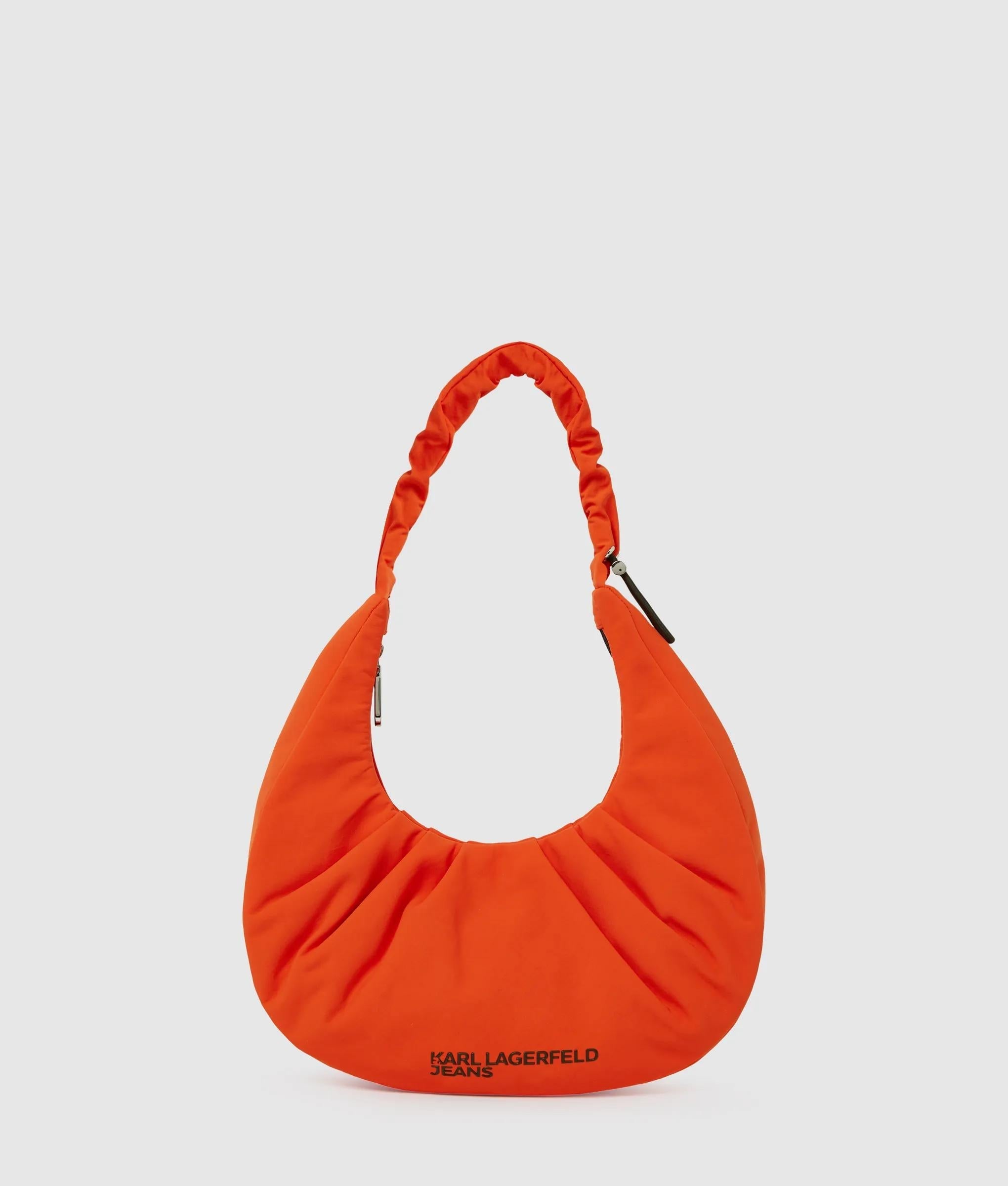 KarlLagerfeld Gathered Hobo Bag Grenadine