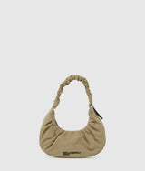 KarlLagerfeld Gathered Small Hobo Bag Travertine