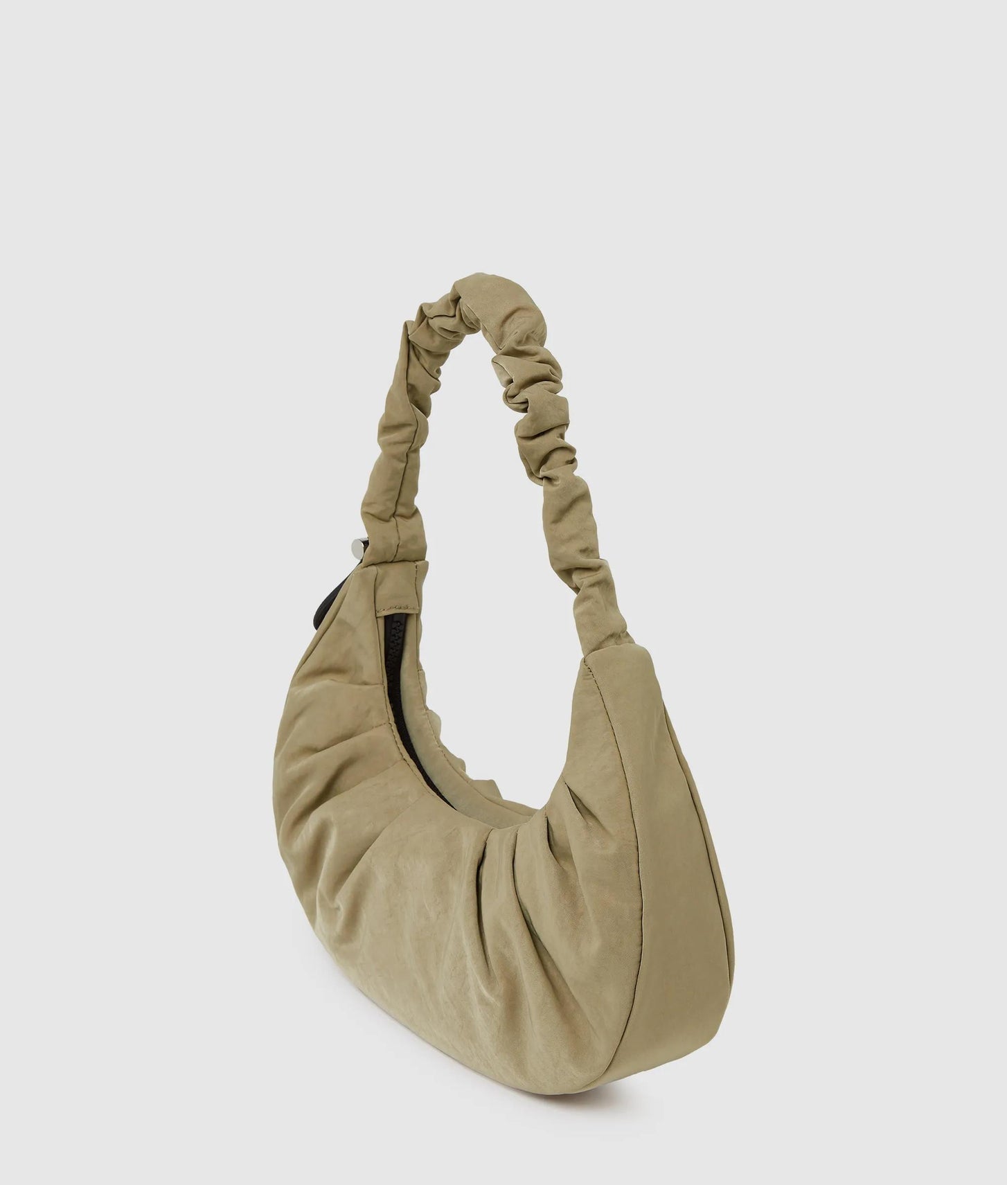KarlLagerfeld Gathered Small Hobo Bag Travertine