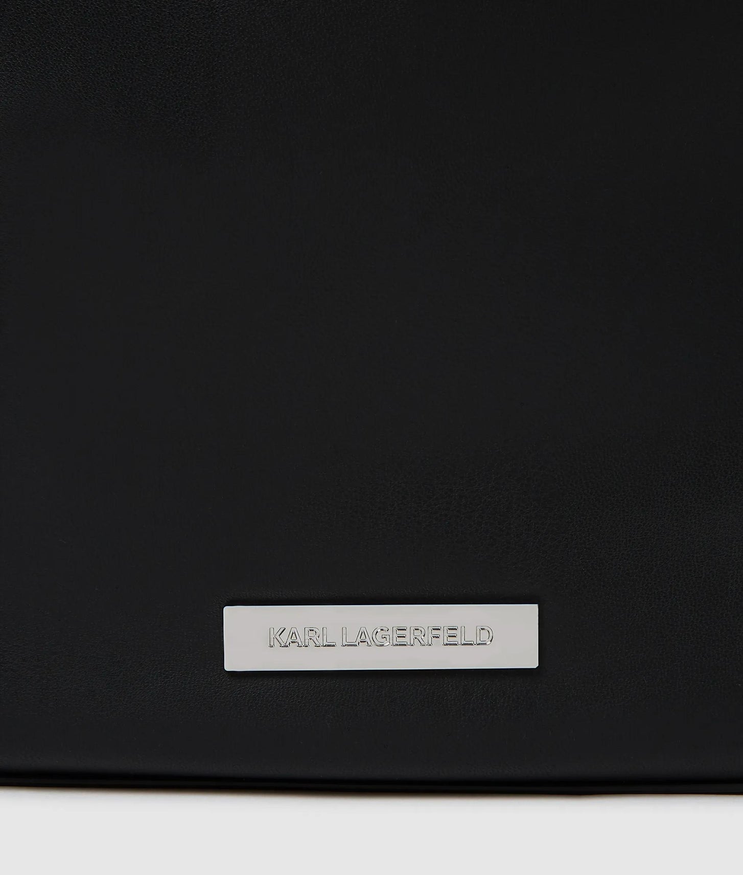 KarlLagerfeld Ikon Smooth Hobo Bag Black