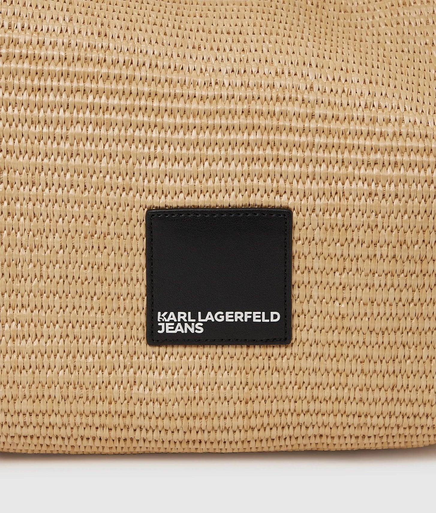 KarlLagerfeld Woven Large Hobo Bag Natural