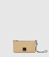 KarlLagerfeld Woven Convertible Pouch Natural