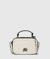 KarlLagerfeld Kautograph Color-Block Square Bag Black/White