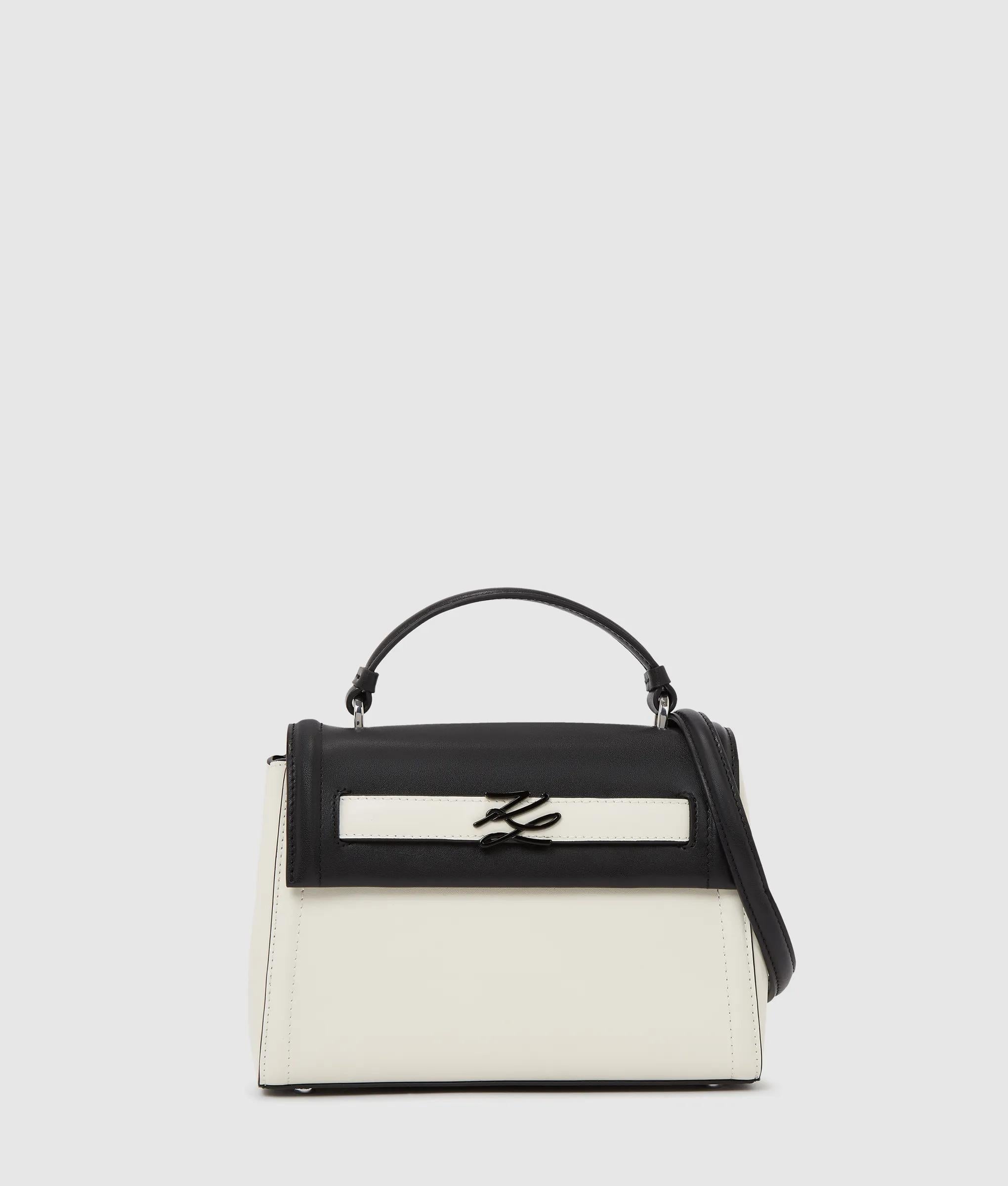 KarlLagerfeld Kautograph Color-Block Bag Black/White