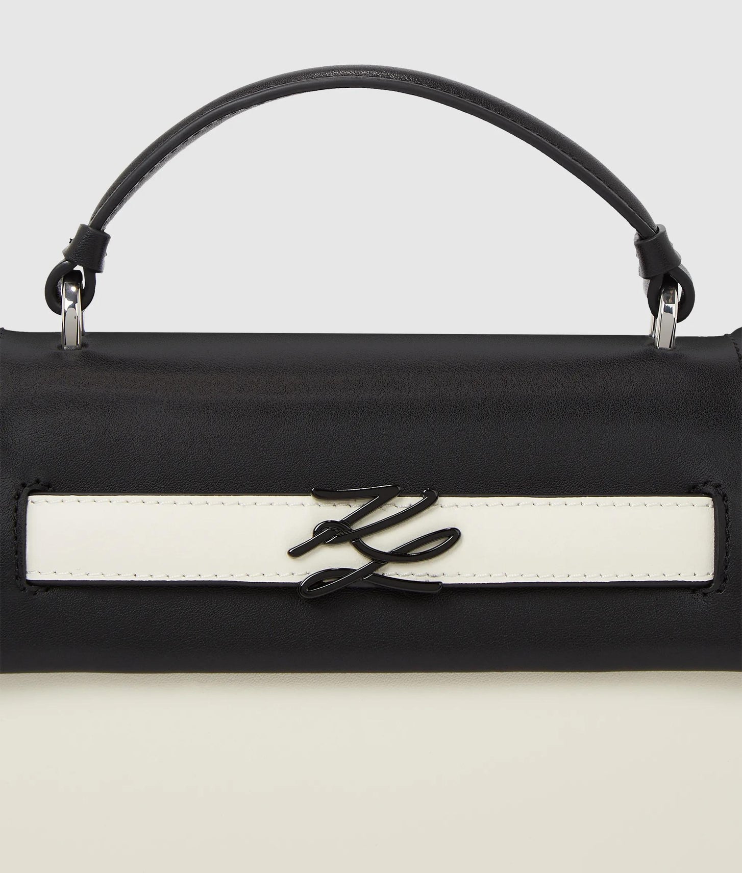 KarlLagerfeld Kautograph Color-Block Bag Black/White