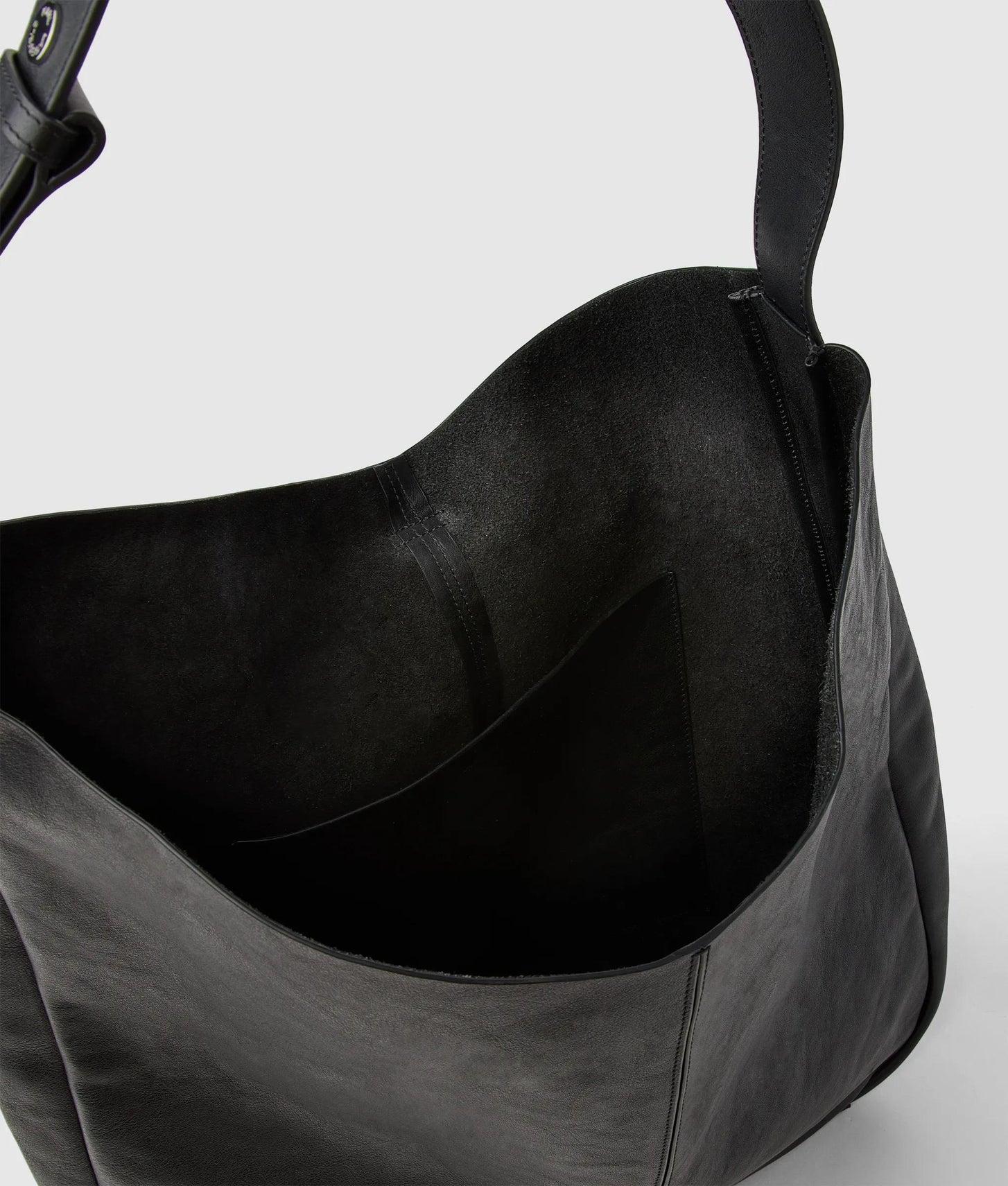 KarlLagerfeld Kautograph Swing Oversized Hobo Bag Black-Gunmetal