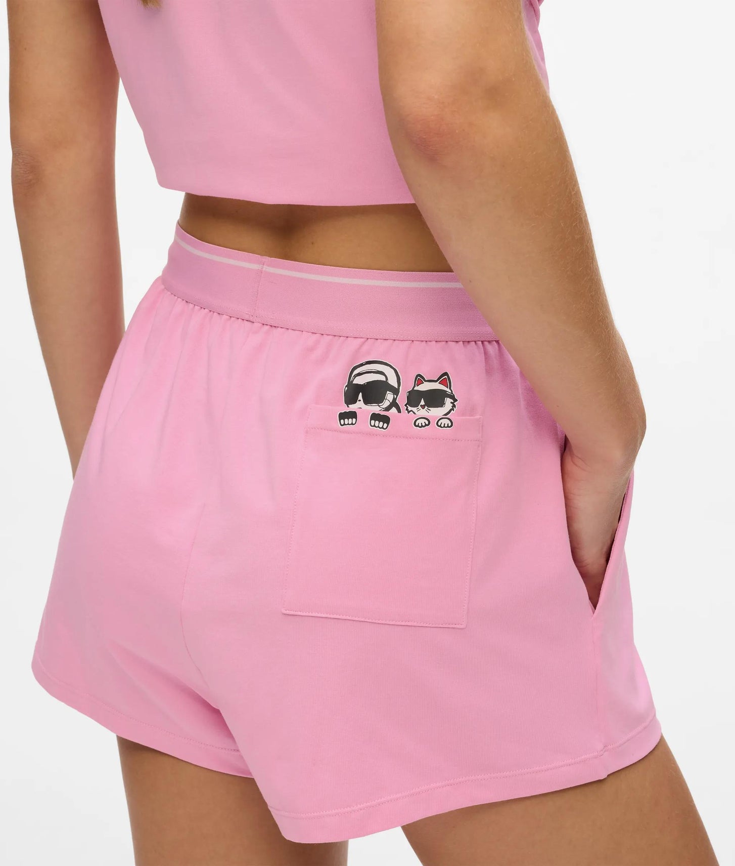 Karl Lagerfeld Ikon Short Pajama Set Begonia Pink