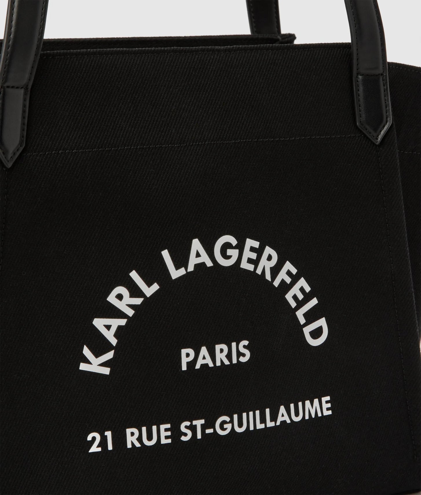 KarlLagerfeld Rue St-Guillaume Winged Tote Bag Black