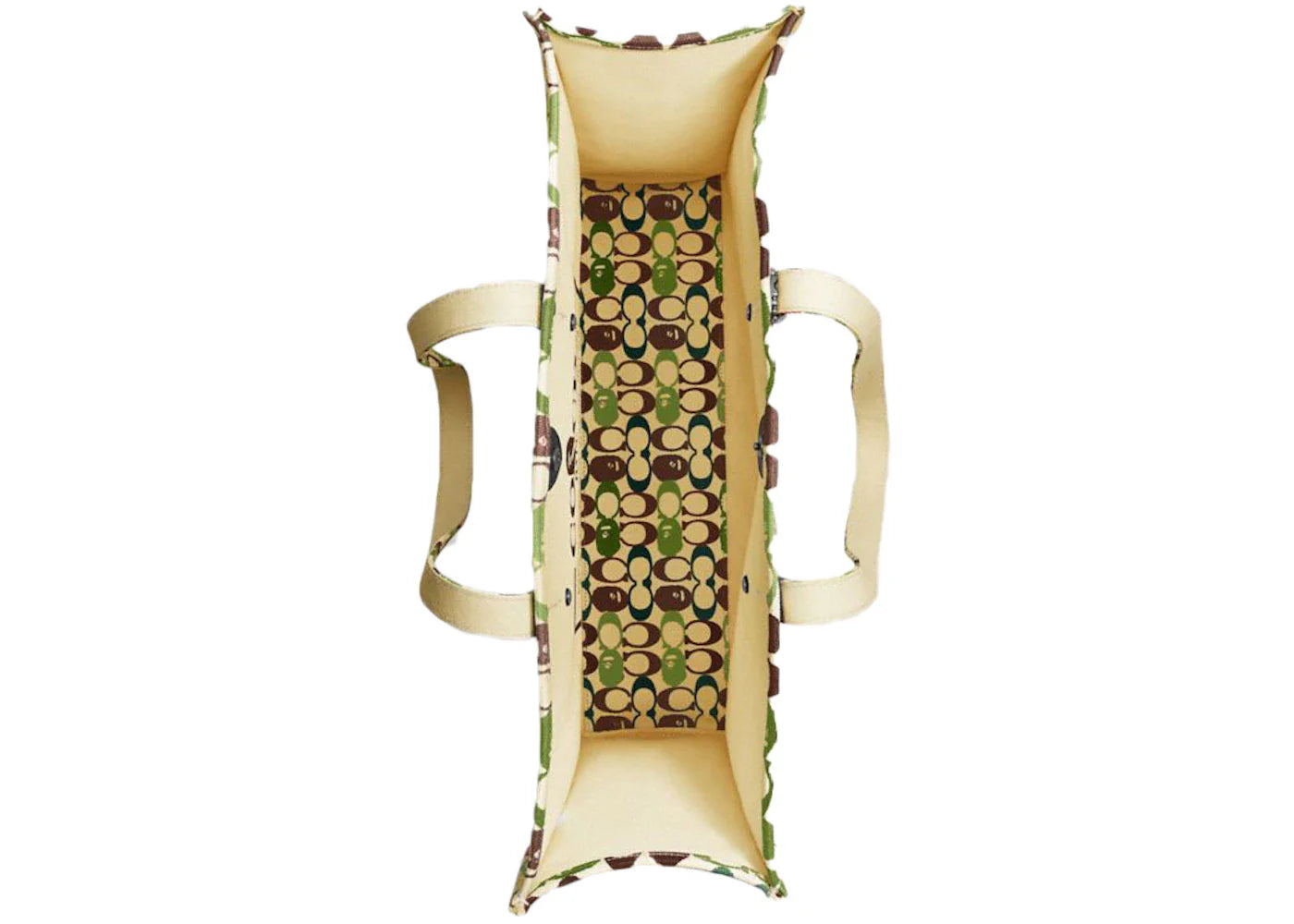 Coach X Bape Tote 47 Signature Canvas With Ape Head Black Copper/Camo Multi