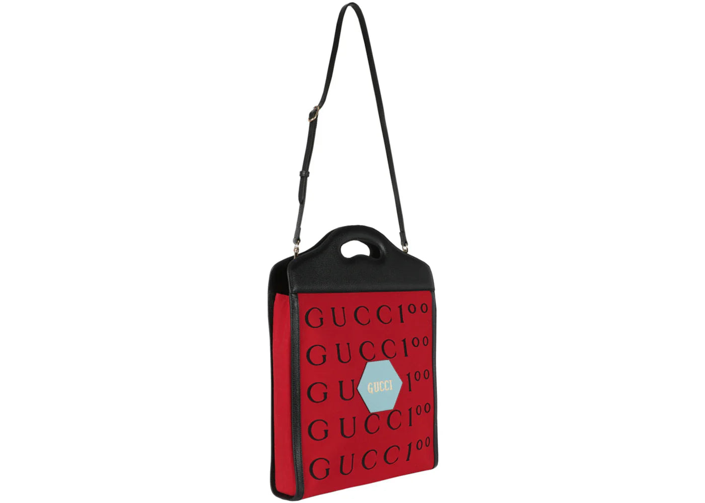 Gucci Aria 100Th Anniversary Embroidered Tote Red
