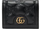 Gucci Gg Matelasse Card Case Wallet Black