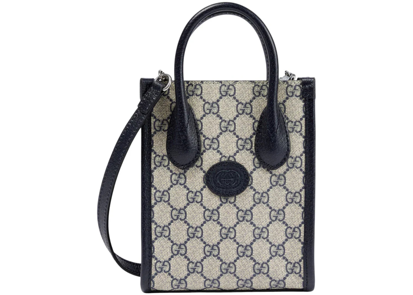 Gucci Interlocking G Mini Tote Bag Black/Grey