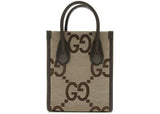 Gucci Jumbo Gg Tote Bag Mini Camel/Ebony