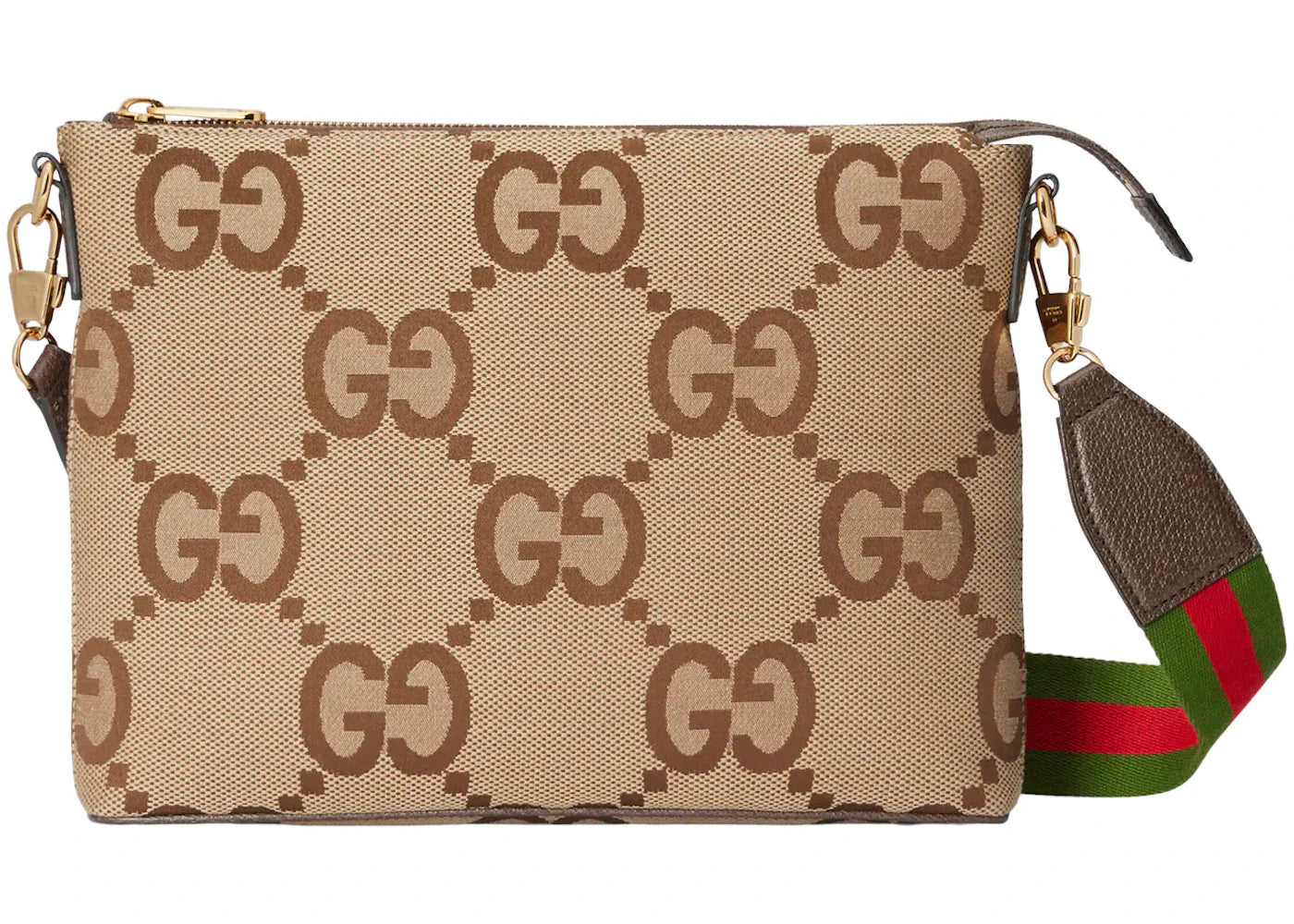 Gucci Messenger Bag Jumbo Gg Camel/Ebony