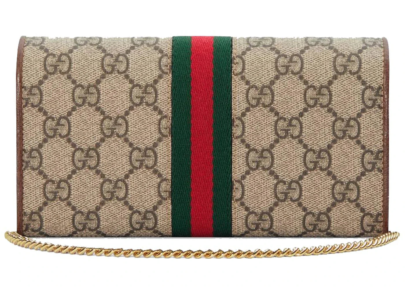 Gucci Ophidia Gg Chain Wallet Beige/Ebony