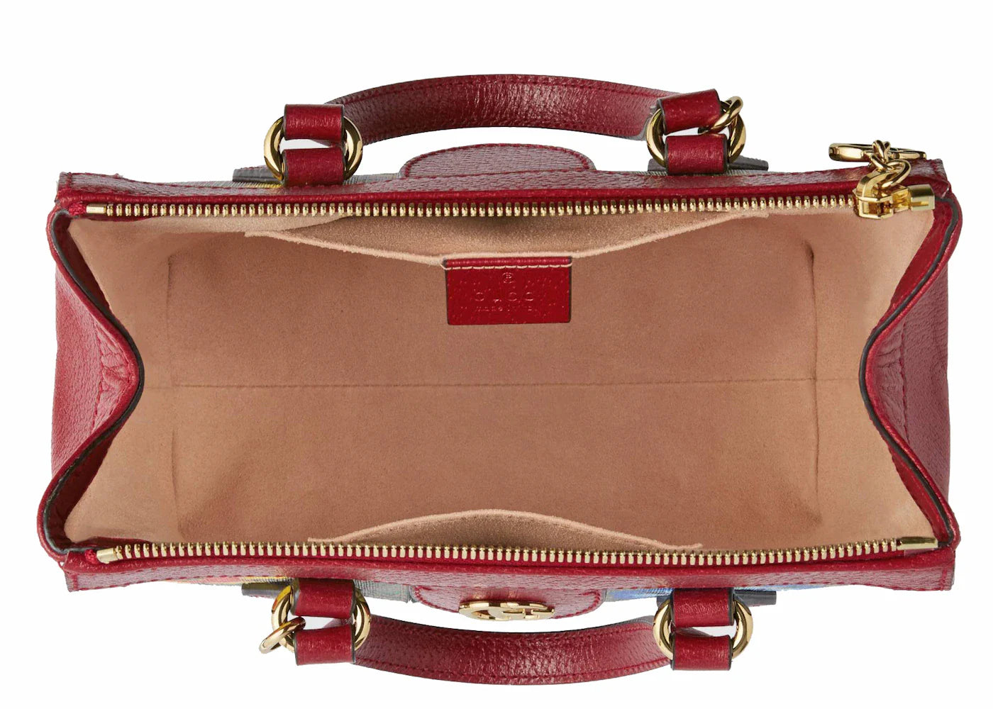 Gucci Ophidia Tote Bag Gg Flora Small Red