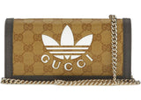 Gucci X Adidas Wallet With Chain Beige/Brown