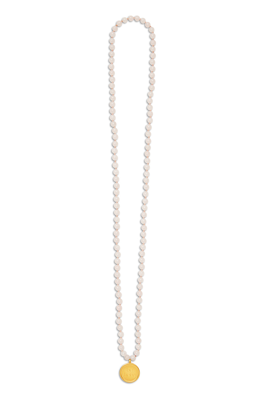 Alo Yoga Rose Quartz Mala Necklace