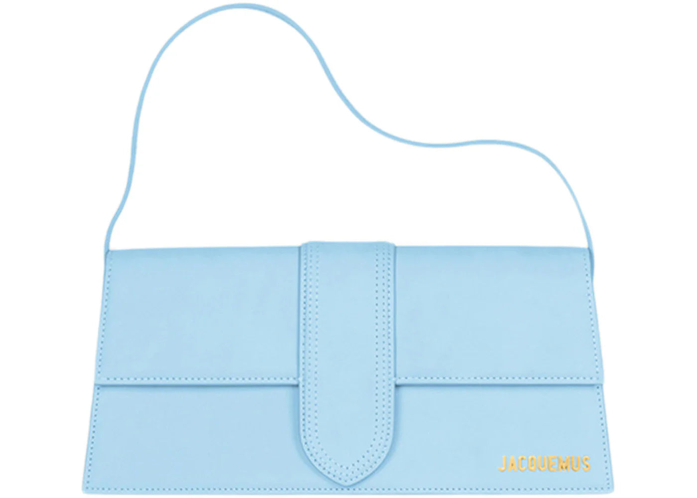jacquemus le bambino long flap shoulder bag light blue