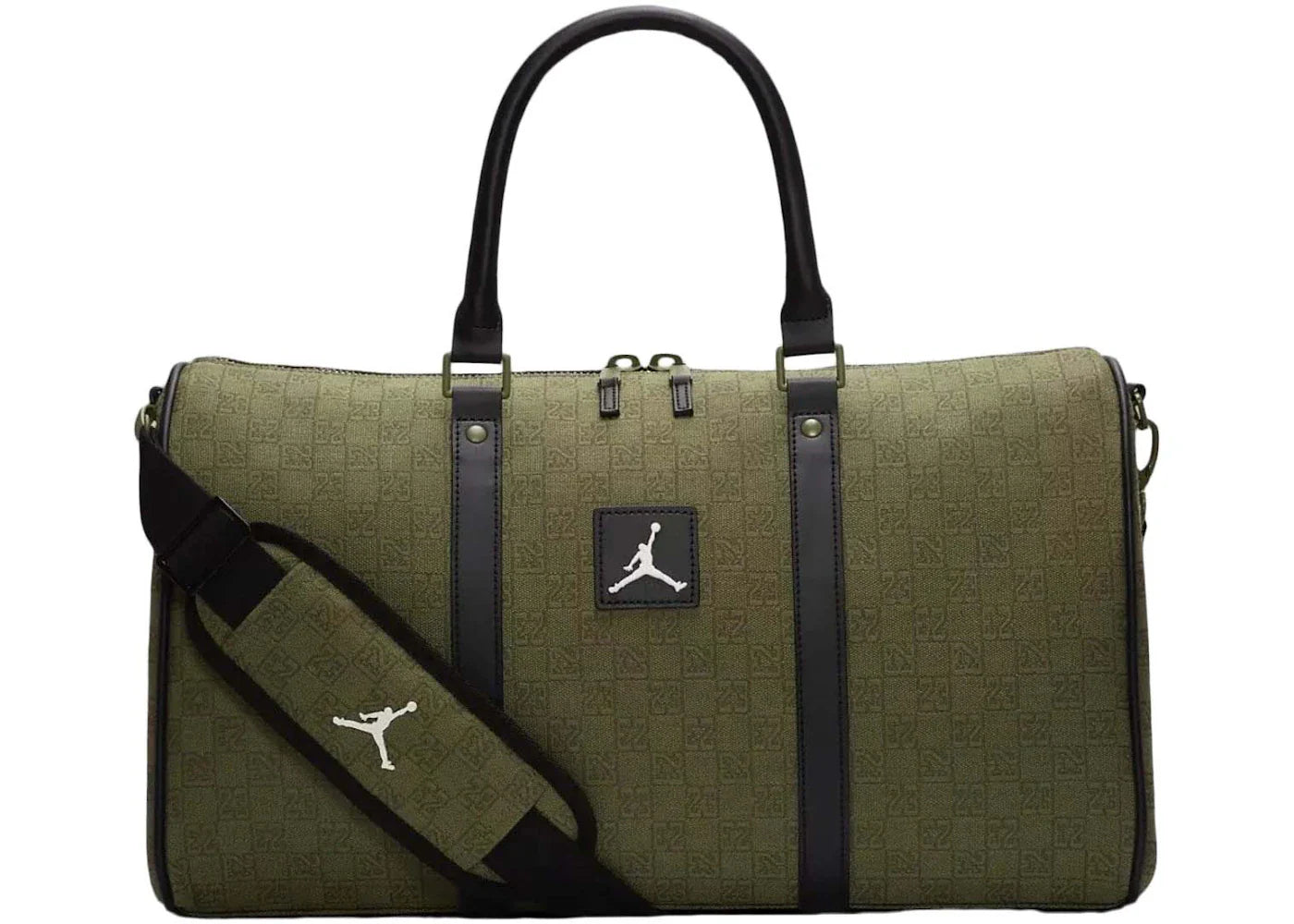 Jordan Monogram Duffle Bag Green Zipper Green
