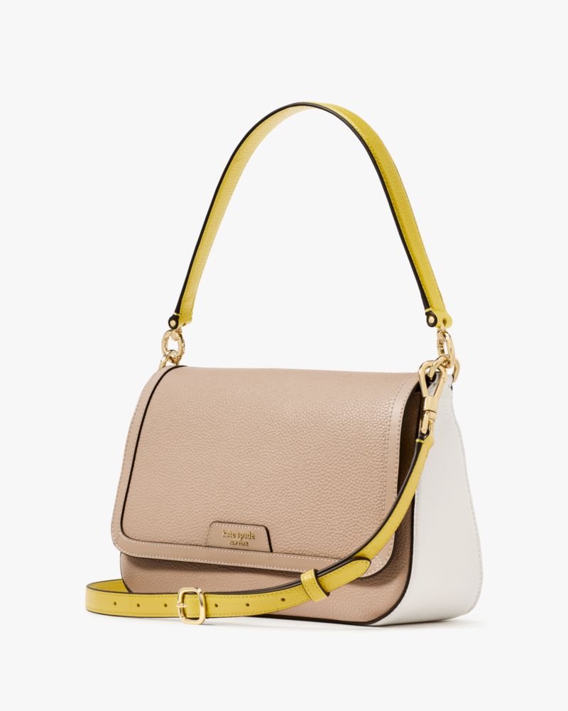 KateSpade HUDSON convertible shoulder bag Timeless Taupe Multi