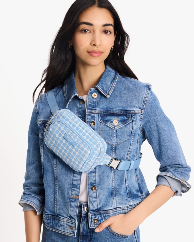 KateSpade Noel Jacquard Belt Bag Astral Blue Multi