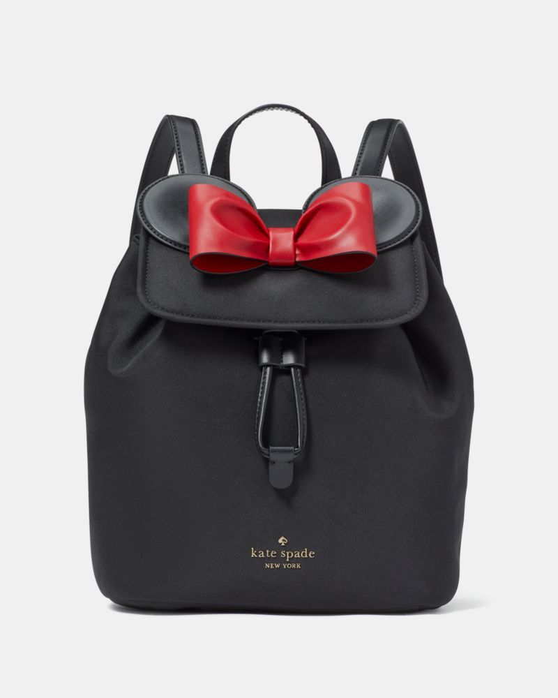 KateSpade Disney X Kate Spade New York Minnie 3d Flap Backpack Black Multi