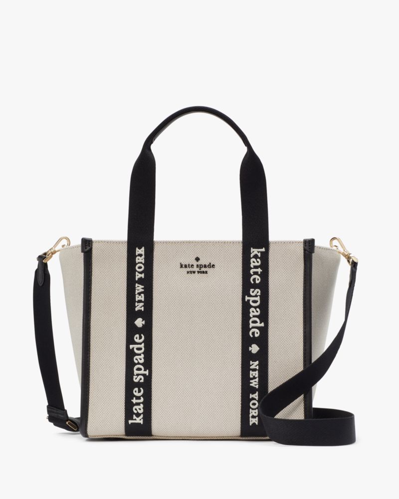 KateSpade Kip Canvas Small Tote Natural Multi