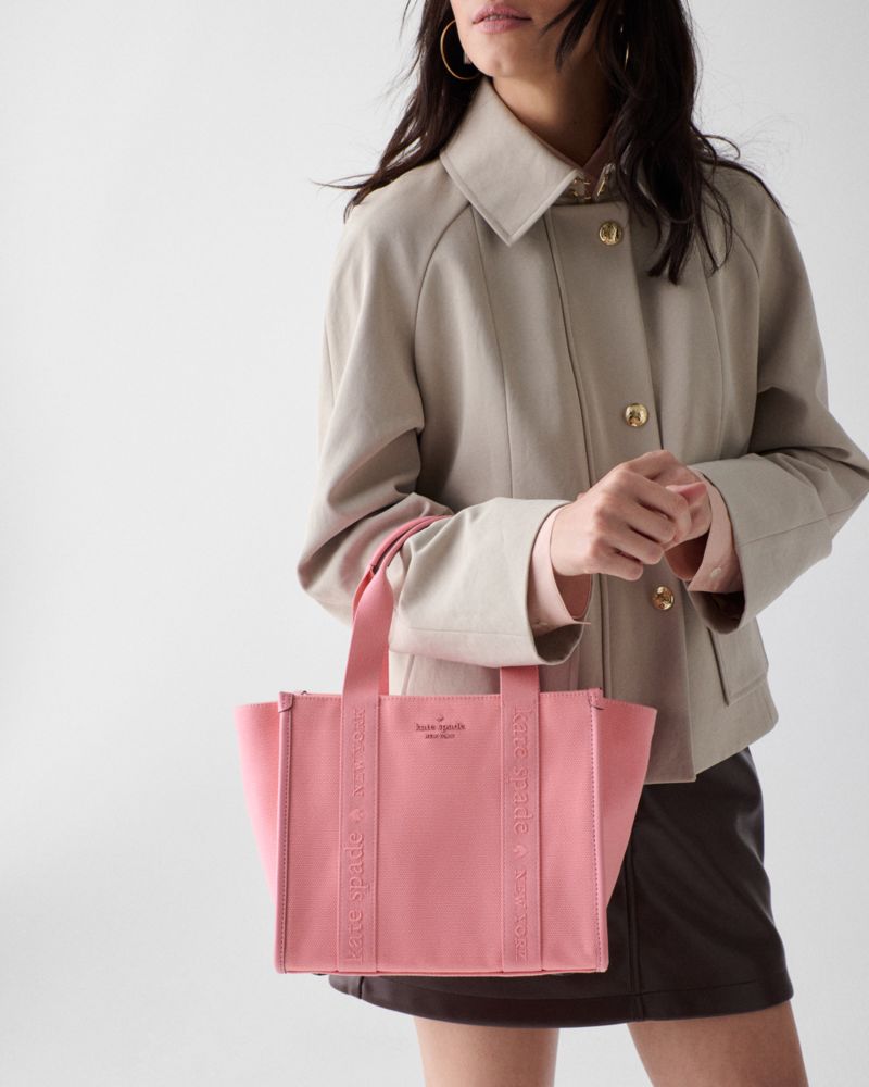 KateSpade Kip Canvas Small Tote Grapefruit Soda