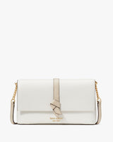 KateSpade Knott Colorblocked Flap Chain Crossbody Light Cream Multi