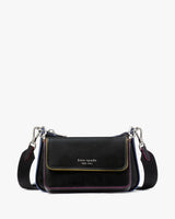KateSpade Double Up Glitter Edge Crossbody Black Multi