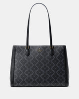 KateSpade Signature Spade Flower East West Large Laptop Tote Black