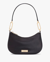 KateSpade Nina Satin Shoulder Bag Black
