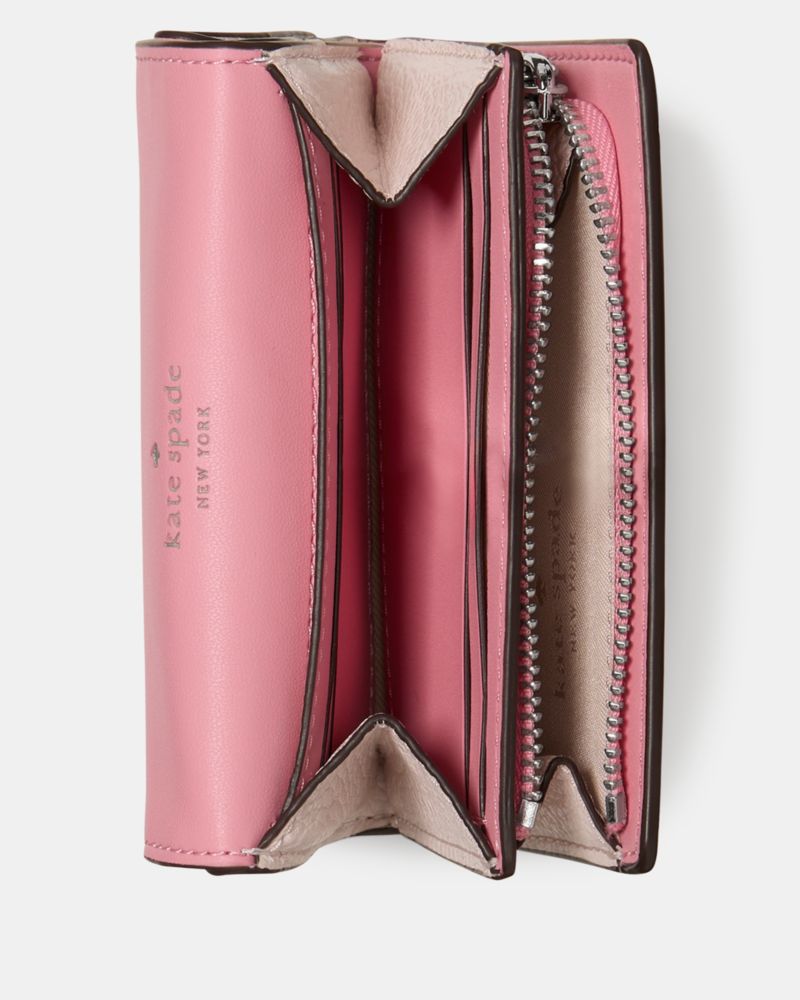 KateSpade Kayla Small L Zip Wallet Powdered Sugar